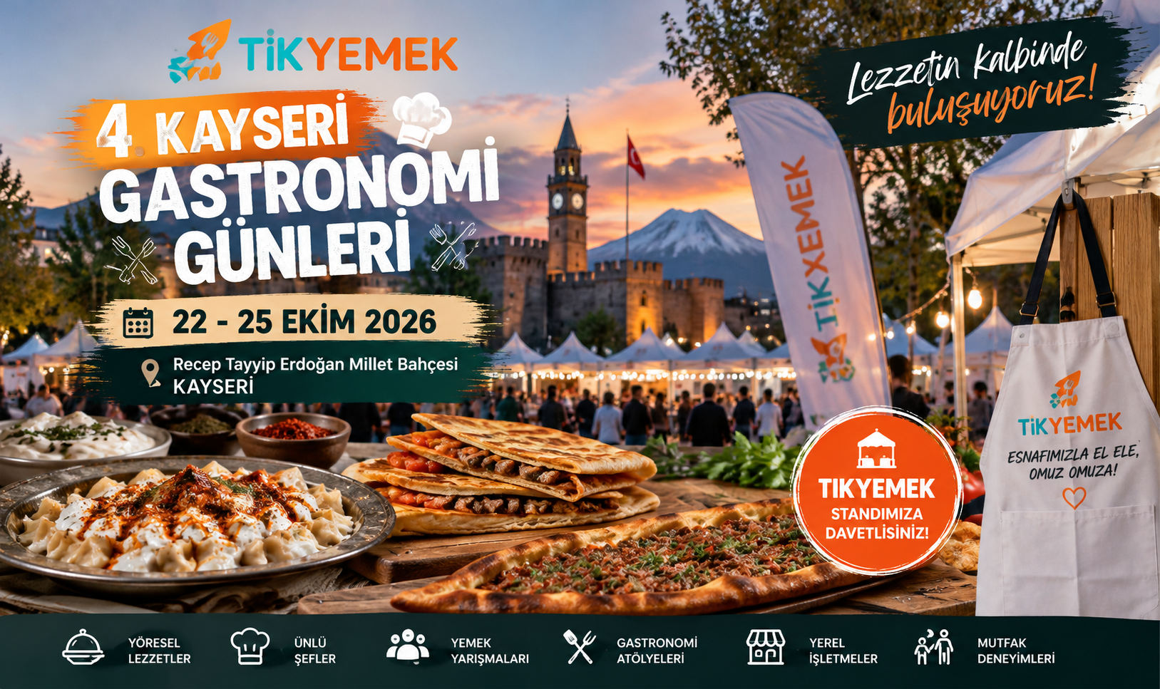 Tıkyemek, 4. Kayseri Gastronomi Günleri'nde! Lezzetin Kalbinde Esnafımızla Buluşuyoruz