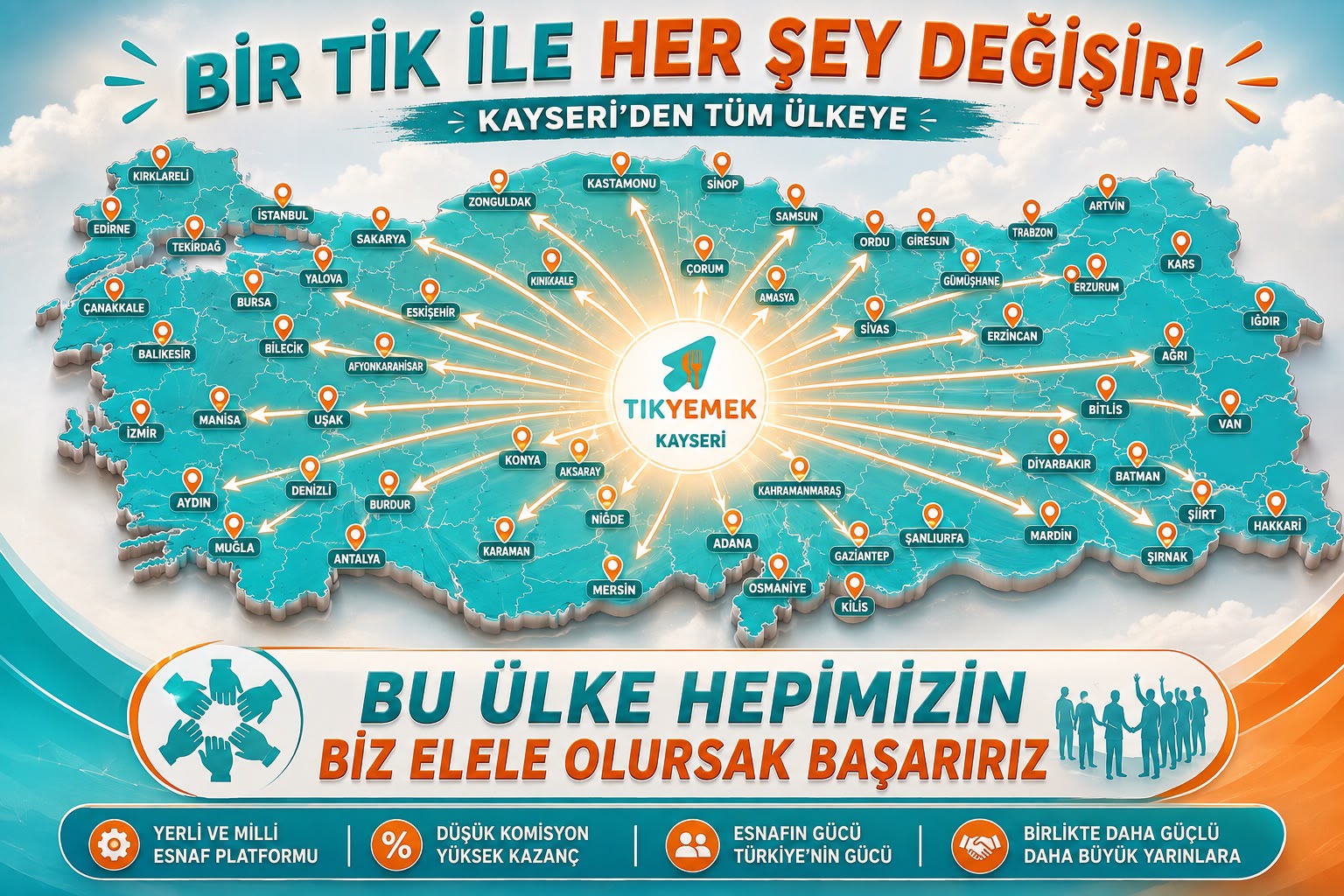 Tıkyemek’ten 81 İldeki Esnaf Odaları ve Derneklere İş Birliği Daveti