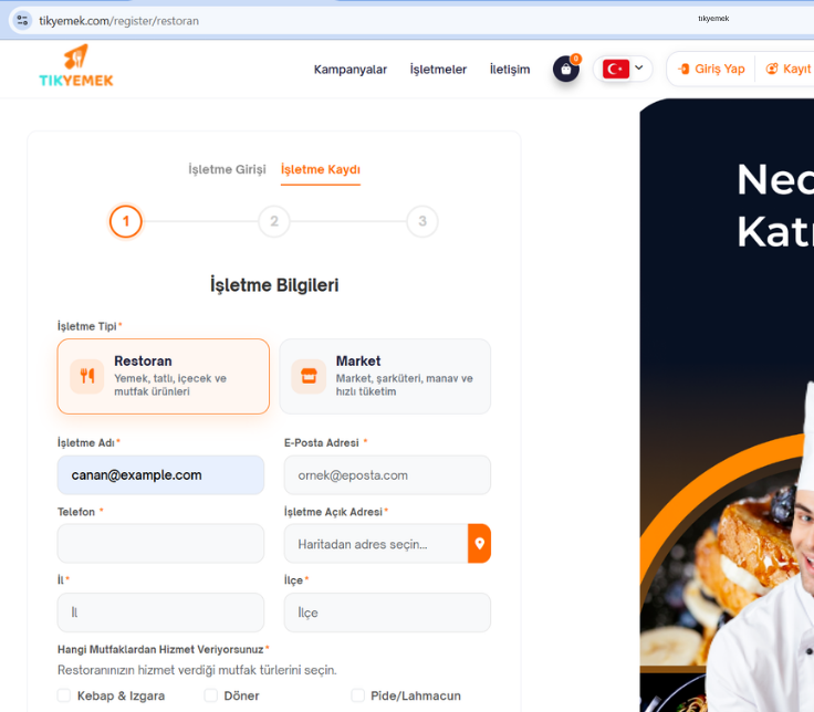 Tıkyemek'e Restoran Kaydı Nasıl Yapılır? Adım Adım Rehber